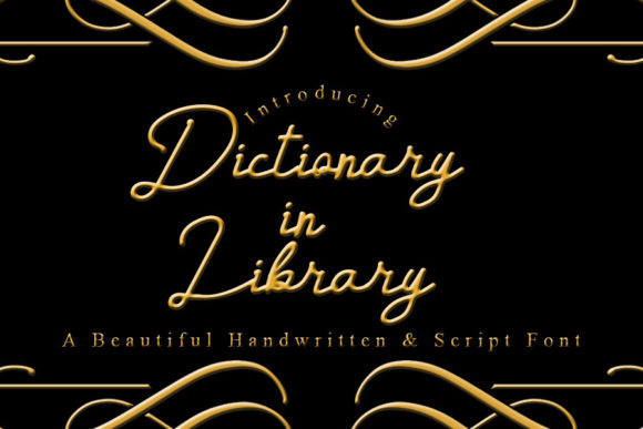 Dictionary in Library: A Charming Handwritten Font for Editors
