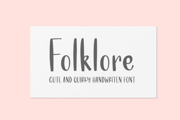 Folklore: A Handwritten Font for Editorial Elegance