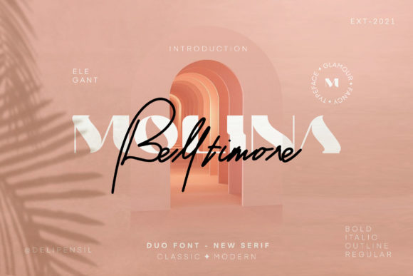 Molina: A Unique Duo Font for Editorial Elegance