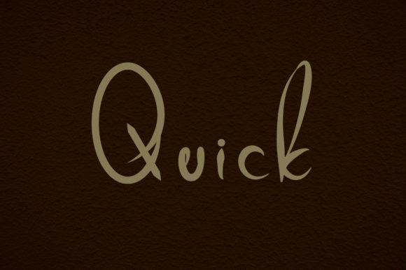 Quick: A Handwritten Font for Modern Web Design