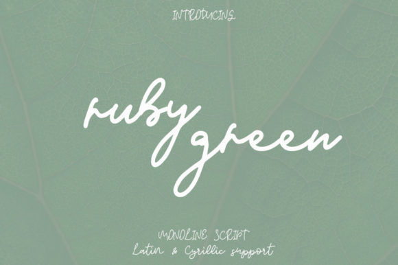 Ruby Green: A Handwritten Font for Craft and Design