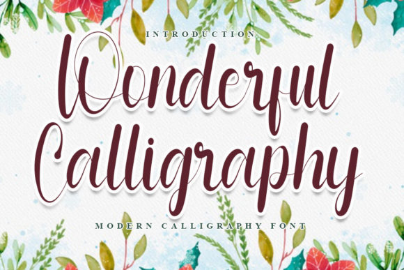 Wonderful Calligraphy: A Stylish Handwritten Font for Editorial Design